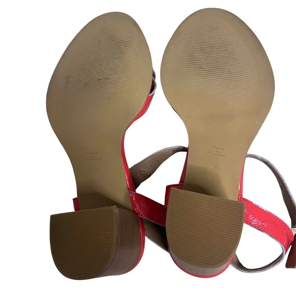 Fly London Moji Ankle Strap Sandals in scarlet leather size 38 - Picture 7 of 7